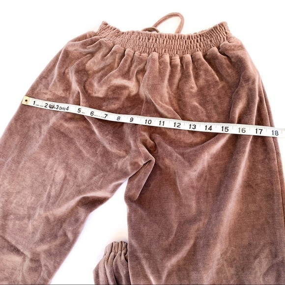 Vanita Rosa Taupe Luxury LowRise Velour Joggers XS - Picture 9 of 12